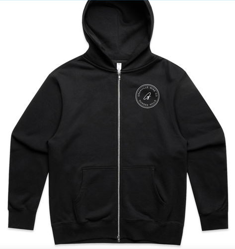 Men's Heavy Zip Hood - Black